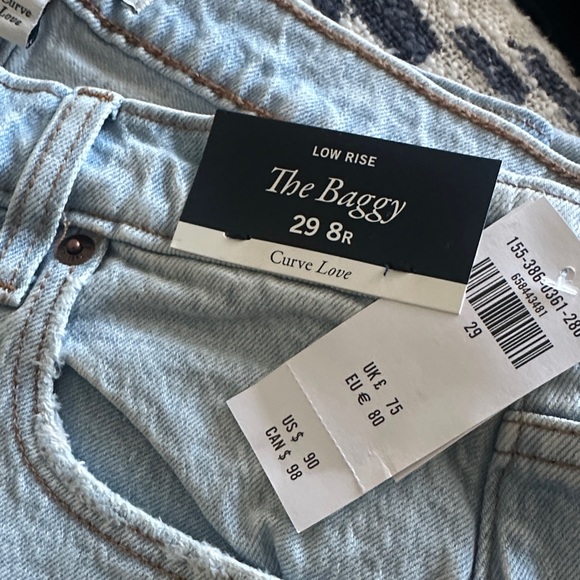 Abercrombie & Fitch Low Rise Baggy Curve Love Size 29/ 8R - Picture 3 of 7